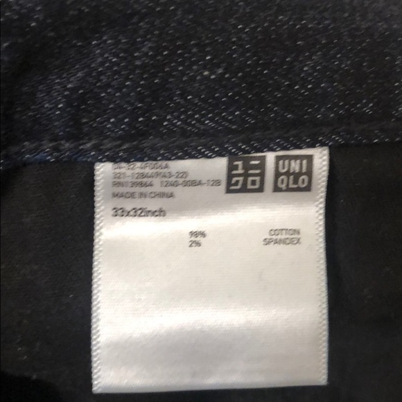 Uniqlo Slim fit Denim - dark wash 33w 32l - Picture 2 of 3